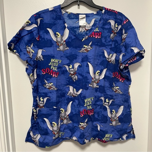 Disney Dumbo Scrub Top Shirt 2XL - Picture 2 of 6